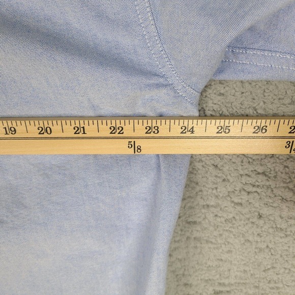 Lee Shirt Mens Large Blue Casual Collection TM Ranch‎ Cotton Button Embroidered - Picture 8 of 10